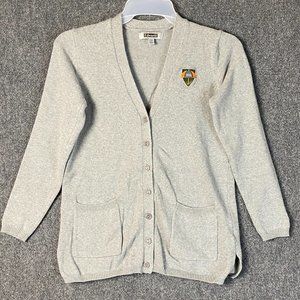 Edwards Cardigan Sweater Small DSG Embroidery Gray Women's Cotton Blend S